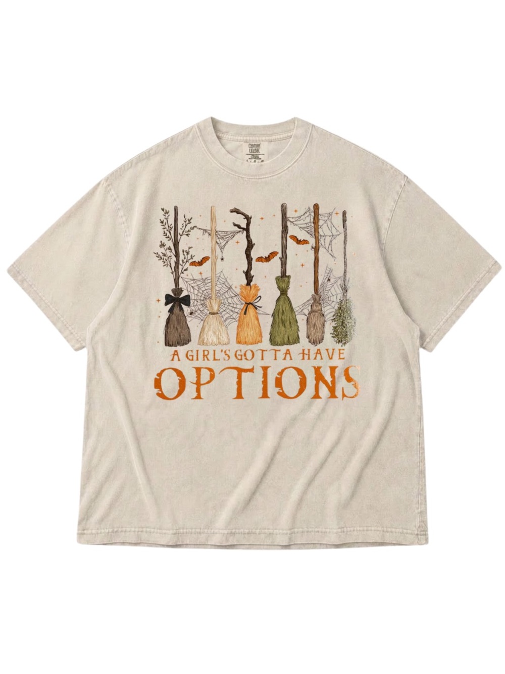 Comfort Colors Ivory 'Options' Broom Graphic Tee